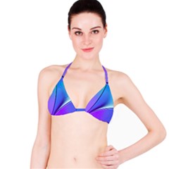 Line Blue Light Space Purple Bikini Top by Mariart