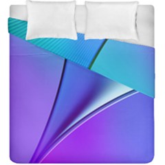 Line Blue Light Space Purple Duvet Cover Double Side (king Size) by Mariart