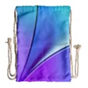 Line Blue Light Space Purple Drawstring Bag (Large) View1