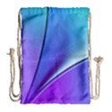 Line Blue Light Space Purple Drawstring Bag (Large) View2