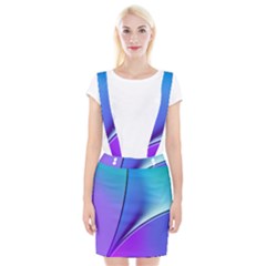 Line Blue Light Space Purple Braces Suspender Skirt by Mariart