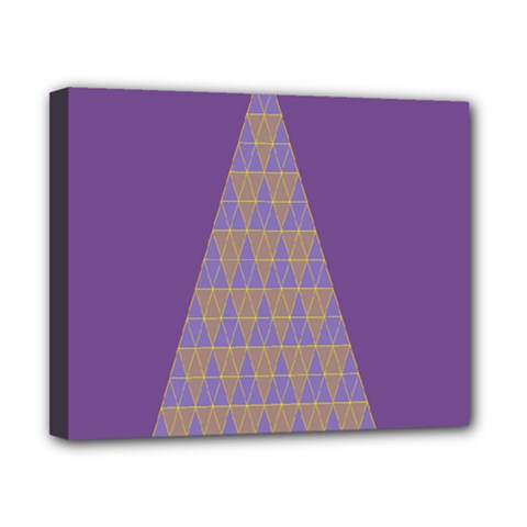 Pyramid Triangle  Purple Canvas 10  X 8 