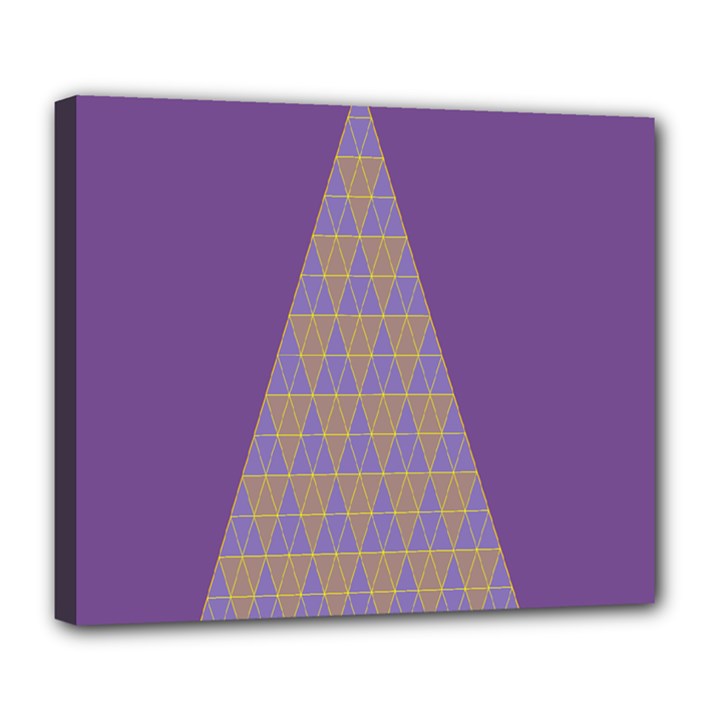 Pyramid Triangle  Purple Deluxe Canvas 24  x 20  