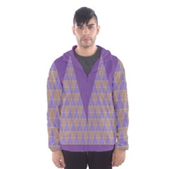 Pyramid Triangle  Purple Hooded Wind Breaker (men) by Mariart