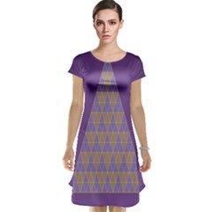 Pyramid Triangle  Purple Cap Sleeve Nightdress