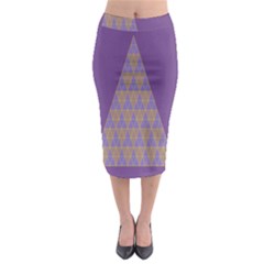 Pyramid Triangle  Purple Midi Pencil Skirt by Mariart