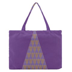 Pyramid Triangle  Purple Medium Zipper Tote Bag by Mariart