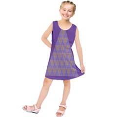 Pyramid Triangle  Purple Kids  Tunic Dress