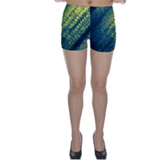 Polygon Dark Triangle Green Blacj Yellow Skinny Shorts by Mariart