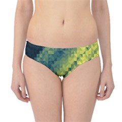 Polygon Dark Triangle Green Blacj Yellow Hipster Bikini Bottoms by Mariart