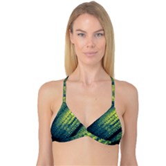 Polygon Dark Triangle Green Blacj Yellow Reversible Tri Bikini Top by Mariart