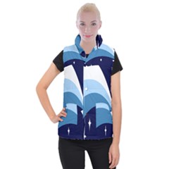 Star Gender Flags Women s Button Up Puffer Vest