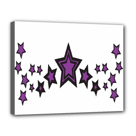 Star Purple Space Canvas 14  X 11  by Mariart