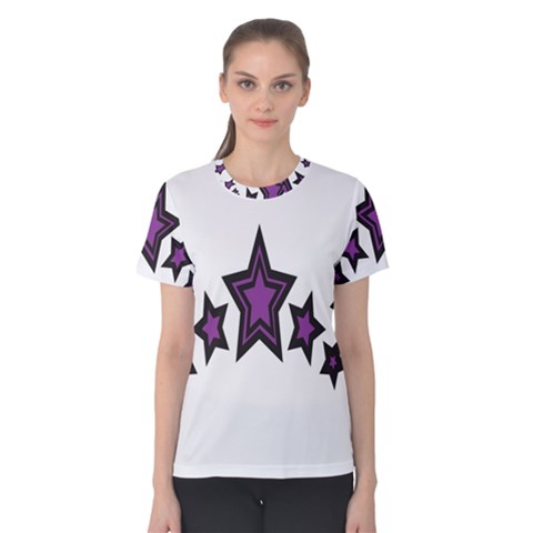 Star Purple Space Women s Cotton Tee by Mariart