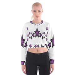 Star Purple Space Cropped Sweatshirt by Mariart