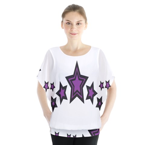 Star Purple Space Blouse by Mariart