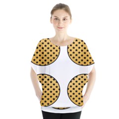 Star Circle Orange Round Polka Blouse