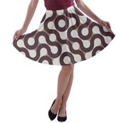 Seamless Geometric Circle A-line Skater Skirt by Mariart