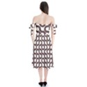 Seamless Geometric Circle Shoulder Tie Bardot Midi Dress View2