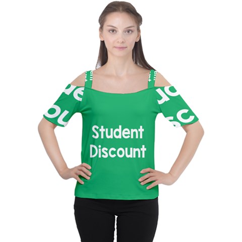 Student Discound Sale Green Women s Cutout Shoulder Tee by Mariart