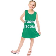 Student Discound Sale Green Kids  Tunic Dress