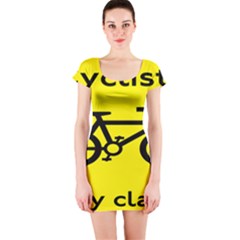 Stay Classy Bike Cyclists Sport Short Sleeve Bodycon Dress by Mariart