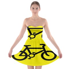 Stay Classy Bike Cyclists Sport Strapless Bra Top Dress by Mariart