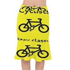 Stay Classy Bike Cyclists Sport Mermaid Skirt by Mariart