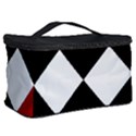 Survace Floor Plaid Bleck Red White Cosmetic Storage Case View2