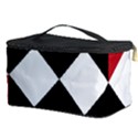 Survace Floor Plaid Bleck Red White Cosmetic Storage Case View3