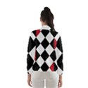 Survace Floor Plaid Bleck Red White Wind Breaker (Women) View2