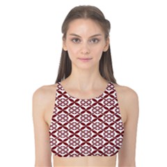 Pattern Kawung Star Line Plaid Flower Floral Red Tank Bikini Top by Mariart