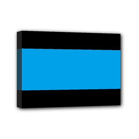 Tomboy Playboy Flag Blue Black Mline Mini Canvas 7  X 5 