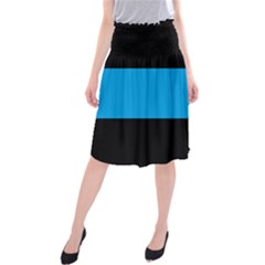 Tomboy Playboy Flag Blue Black Mline Midi Beach Skirt by Mariart