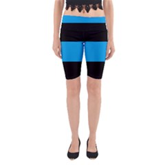 Tomboy Playboy Flag Blue Black Mline Yoga Cropped Leggings by Mariart