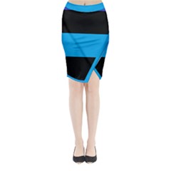 Tomboy Playboy Flag Blue Black Mline Midi Wrap Pencil Skirt by Mariart