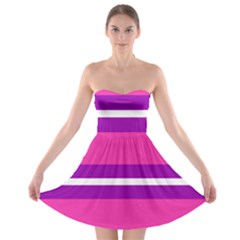 Transgender Flags Strapless Bra Top Dress