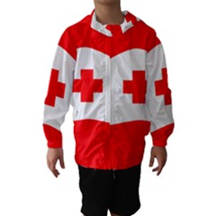 Tabla Laboral Sign Red White Hooded Wind Breaker (kids) by Mariart