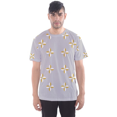 Syrface Flower Floral Gold White Space Star Men s Sport Mesh Tee by Mariart