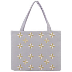 Syrface Flower Floral Gold White Space Star Mini Tote Bag by Mariart