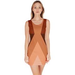 Volcano Lava Gender Magma Flags Line Brown Sleeveless Bodycon Dress by Mariart