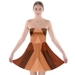 Volcano Lava Gender Magma Flags Line Brown Strapless Bra Top Dress by Mariart