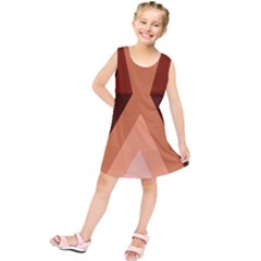 Volcano Lava Gender Magma Flags Line Brown Kids  Tunic Dress by Mariart