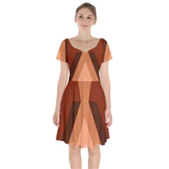 Volcano Lava Gender Magma Flags Line Brown Short Sleeve Bardot Dress by Mariart