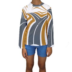 Transparent All Road Tours Bus Charter Street Kids  Long Sleeve Swimwear by Mariart