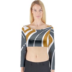 Transparent All Road Tours Bus Charter Street Long Sleeve Crop Top by Mariart