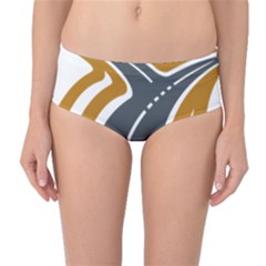 Transparent All Road Tours Bus Charter Street Mid-waist Bikini Bottoms by Mariart