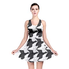 Swan Black Animals Fly Reversible Skater Dress by Mariart