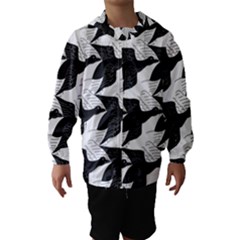 Swan Black Animals Fly Hooded Wind Breaker (kids) by Mariart