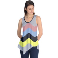 Wave Waves Chevron Sea Beach Rainbow Sleeveless Tunic by Mariart